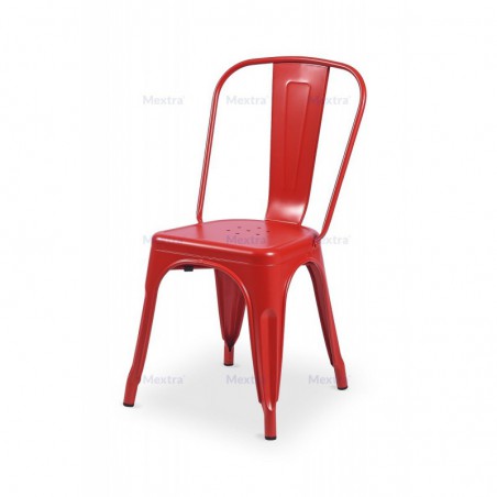 Chaises de café PARIS inspirées de TOLIX rouge