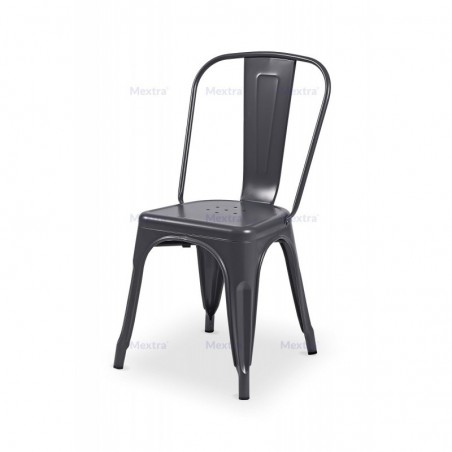 Chaises de café PARIS inspirées de TOLIX graphite