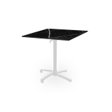 Table de jardin de terrasse CROSS COMFORT blanc Plateaux en HPL