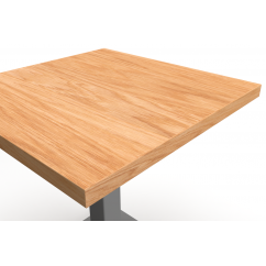 Table De Bistrot ALFA gris 40x55 Plateau Plaqué