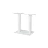 Table De Bistrot ALFA DUO blanc 120x80 Noyer foncé