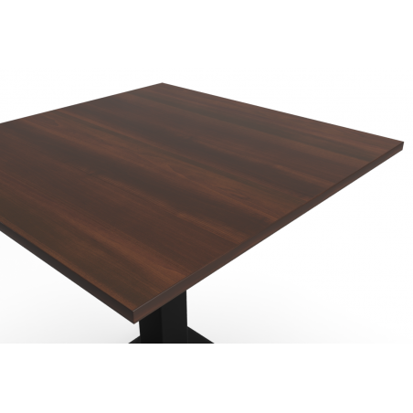 Table De Bistrot ALFA DUO noir 120x80 Noyer foncé