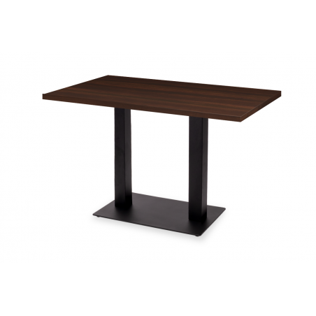 Table De Bistrot ALFA DUO noir 120x80 Noyer foncé