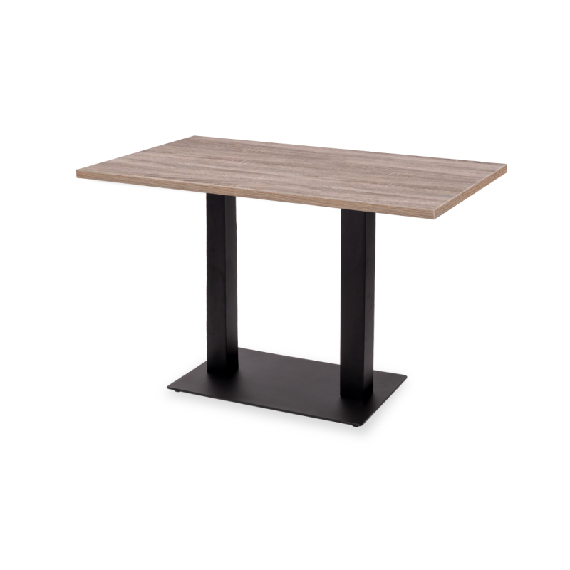 Table De Bistrot ALFA DUO noir 120x80 Chêne Sonoma