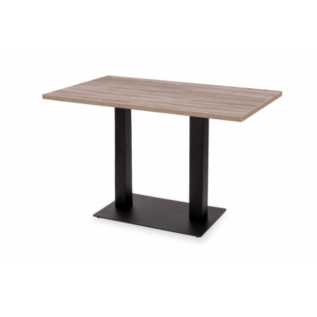 Table De Bistrot ALFA DUO noir 120x80 Chêne Sonoma