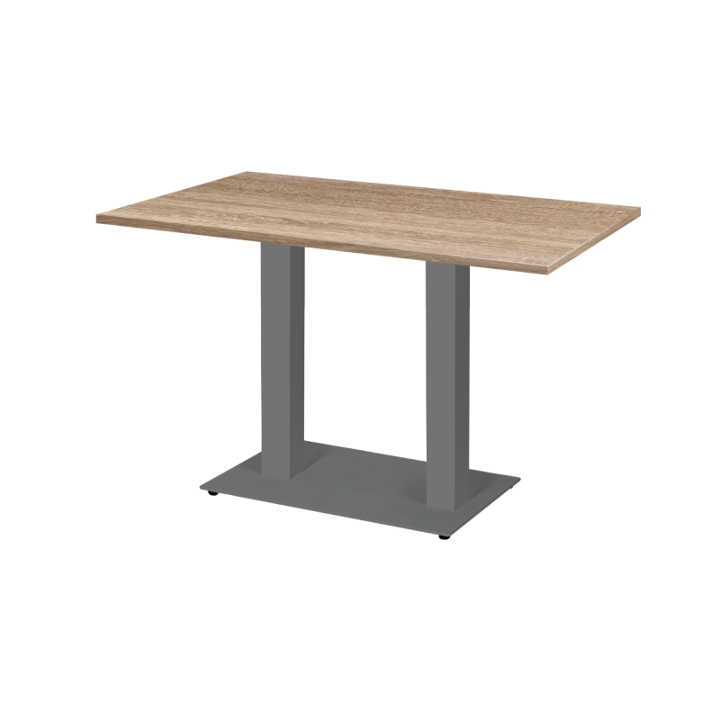 Table De Bistrot ALFA DUO gris 120x80 Chêne Sonoma