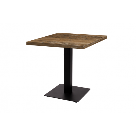 Table De Bistrot ALFA S noir 68x68 Bois rétro
