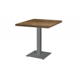 Table De Bistrot ALFA S gris 68x68 Bois rétro