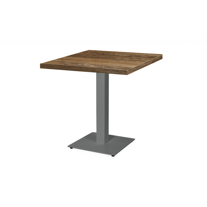 Table De Bistrot ALFA S gris 68x68 Bois rétro