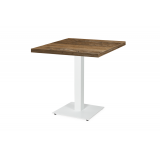 Table De Bistrot ALFA S blanc 68x68 Bois rétro