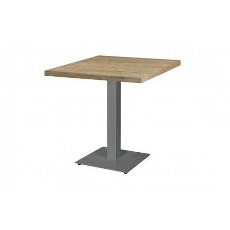 Table De Bistrot ALFA S gris 80x80 Chêne lyrique