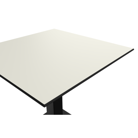 Table de jardin de terrasse ALFA R blanc Plateaux en HPL