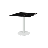 Table de jardin de terrasse ALFA R blanc Plateaux en HPL