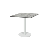 Table de jardin de terrasse ALFA R blanc Plateaux en HPL