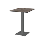 Table de jardin de terrasse ALFA BAR gris Plateaux en HPL