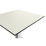 Table de jardin de terrasse ALFA BAR blanc Plateaux en HPL