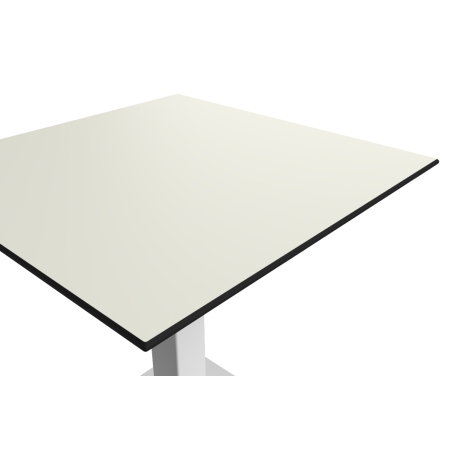 Table de jardin de terrasse ALFA BAR blanc Plateaux en HPL