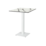 Table de jardin de terrasse ALFA BAR blanc Plateaux en HPL