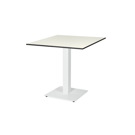 Table de jardin de terrasse ALFA S blanc Plateaux en HPL