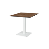 Table de jardin de terrasse ALFA S blanc Plateaux en HPL