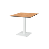 Table de jardin de terrasse ALFA S blanc Plateaux en HPL