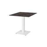 Table de jardin de terrasse ALFA S blanc Plateaux en HPL