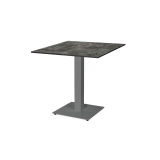 Table de jardin de terrasse ALFA S gris Plateaux en HPL