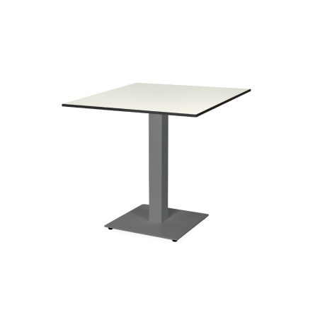 Table de jardin de terrasse ALFA S gris Plateaux en HPL