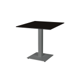 Table de jardin de terrasse ALFA S gris Plateaux en HPL