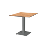 Table de jardin de terrasse ALFA S gris Plateaux en HPL