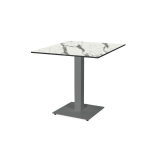 Table de jardin de terrasse ALFA S gris Plateaux en HPL