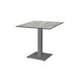 Table de jardin de terrasse ALFA S gris Plateaux en HPL