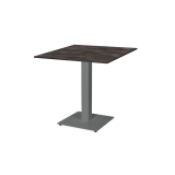 Table de jardin de terrasse ALFA S gris Plateaux en HPL