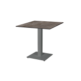 Table de jardin de terrasse ALFA S gris Plateaux en HPL