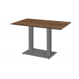 Table de jardin de terrasse ALFA DUO gris Plateaux en HPL