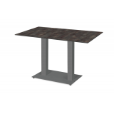 Table de jardin de terrasse ALFA DUO gris Plateaux en HPL