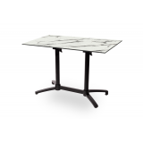 Table de jardin de terrasse CROSS COMFORT DUO Plateaux en HPL