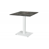 Table de jardin de terrasse ALFA 40x55 blanc Plateaux en HPL