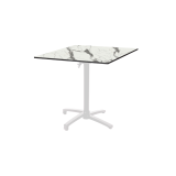 Table de jardin de terrasse CROSS COMFORT blanc Plateaux en HPL