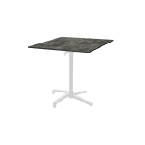 Table de jardin de terrasse CROSS COMFORT blanc Plateaux en HPL