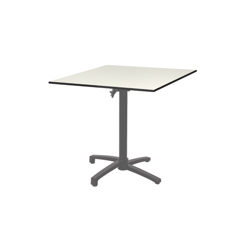 Table de jardin de terrasse CROSS COMFORT gris Plateaux en HPL