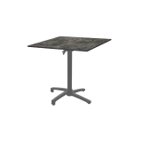 Table de jardin de terrasse CROSS COMFORT gris Plateaux en HPL