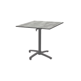 Table de jardin de terrasse CROSS COMFORT gris Plateaux en HPL