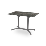 Table de jardin de terrasse CROSS COMFORT DUO gris Plateaux en HPL