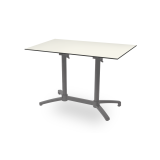 Table de jardin de terrasse CROSS COMFORT DUO gris Plateaux en HPL