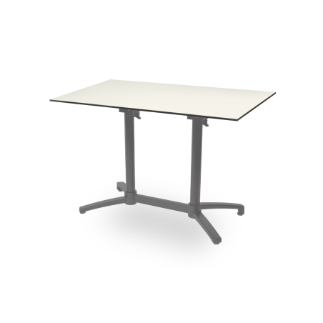 Table de jardin de terrasse CROSS COMFORT DUO gris Plateaux en HPL