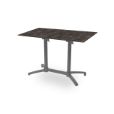 Table de jardin de terrasse CROSS COMFORT DUO gris Plateaux en HPL