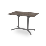 Table de jardin de terrasse CROSS COMFORT DUO gris Plateaux en HPL