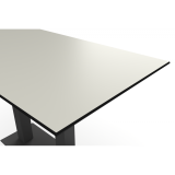 Table de jardin de terrasse CROSS COMFORT DUO gris Plateaux en HPL