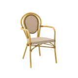 Chaise En Technorotin RICCARDO ARM marron et beige